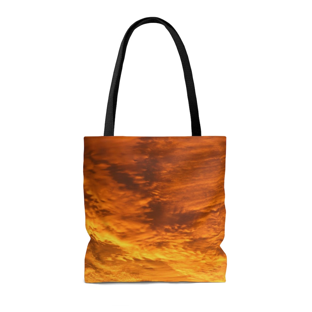 NN AOP Tote Bag Yellow Orange Clouds