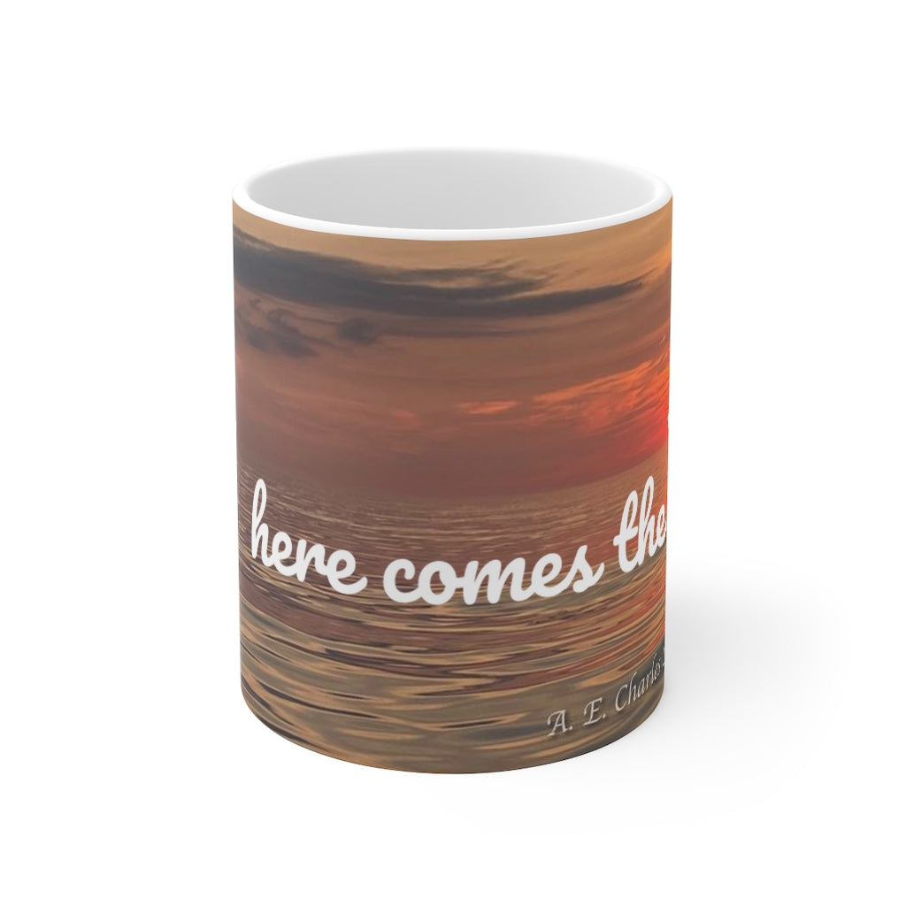 Mug 11oz Orange Skies Sun Over Ocean