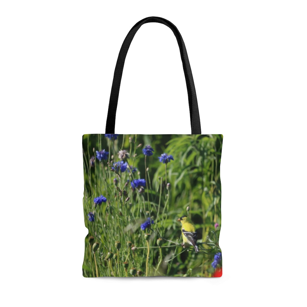 NN AOP Tote Bag Wildflowers & Goldfinch