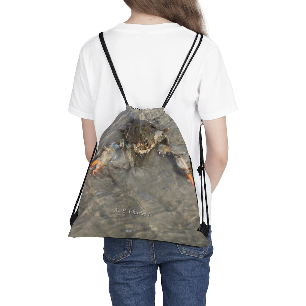 Outdoor Drawstring Bag Hello Crab