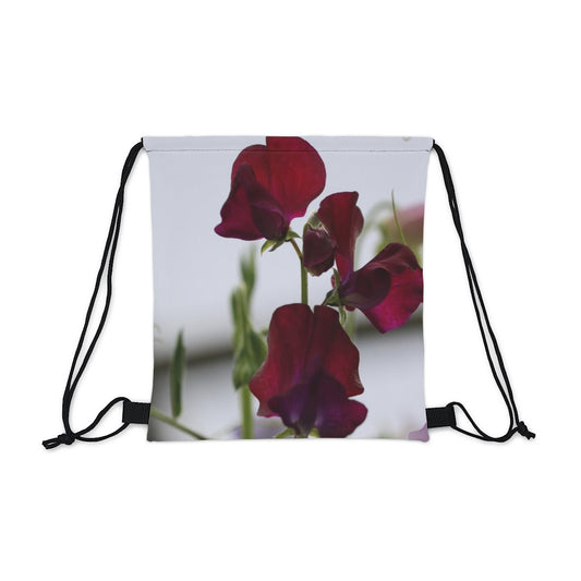 NN Outdoor Drawstring Bag Few Maroon Flowers