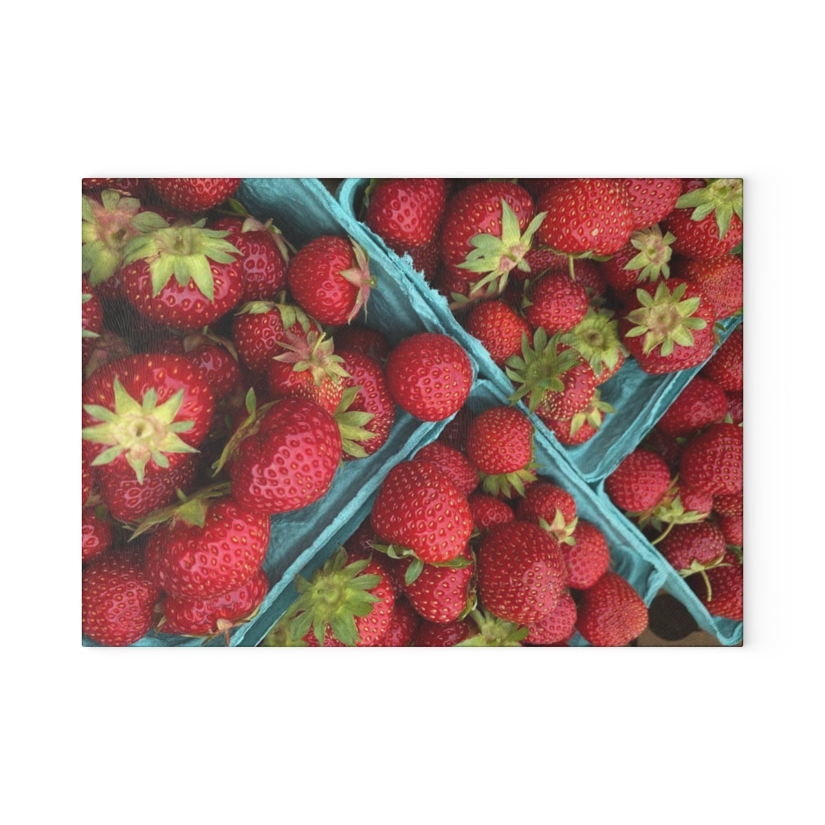 NN Glass Cutting Board Lots Of Strawberries