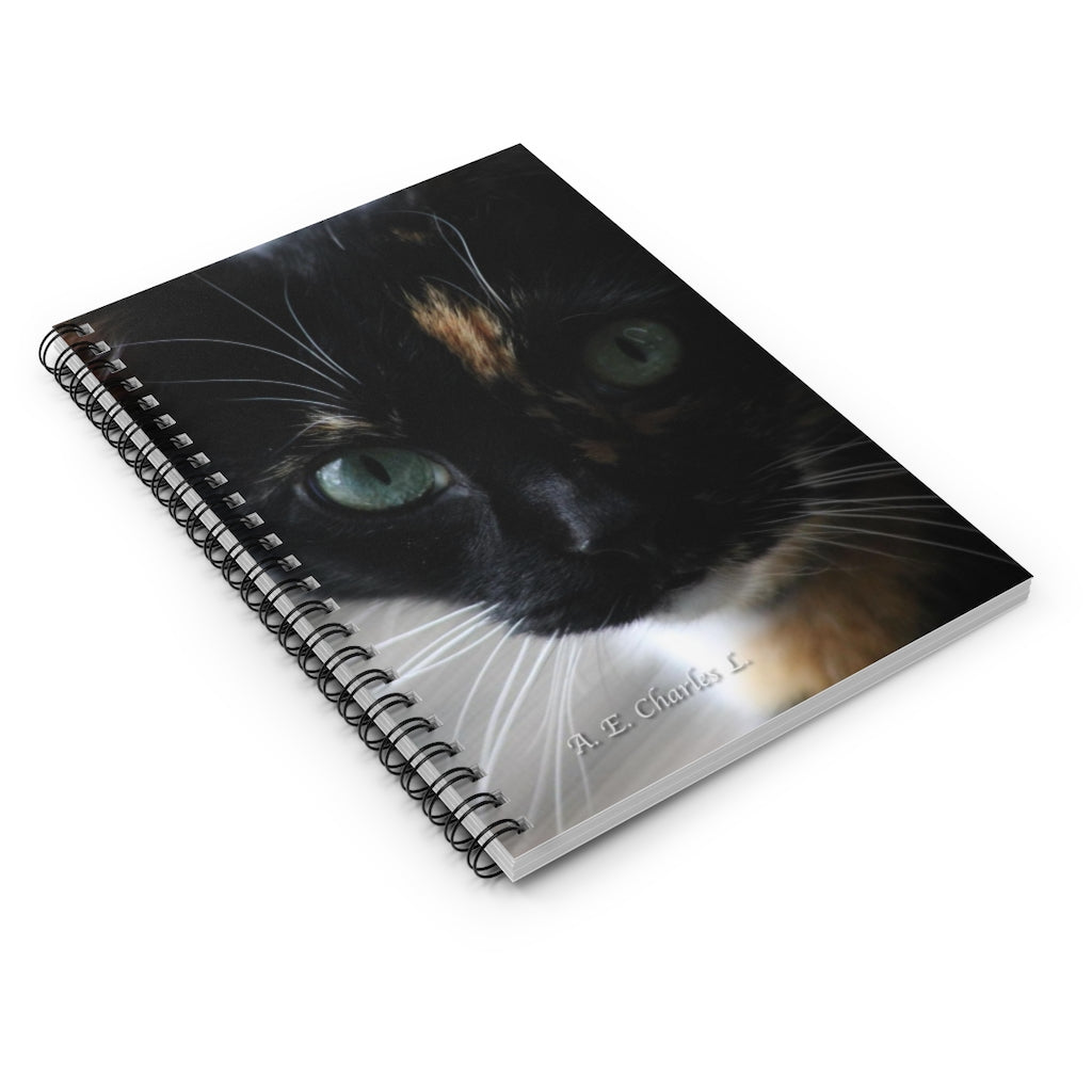 Spiral Notebook - Ruled Line Cat Face (P)