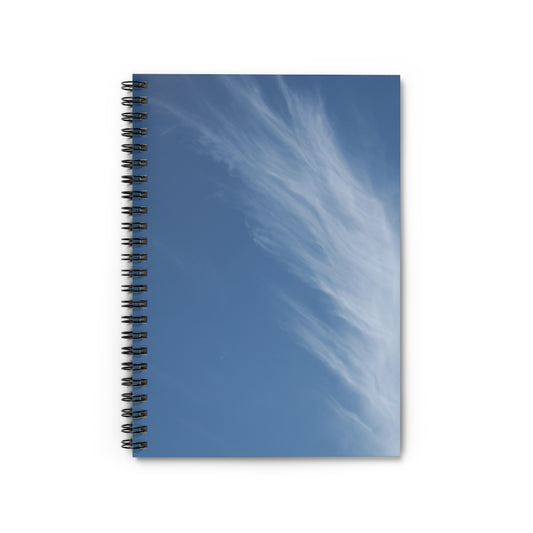 NN Spiral Notebook - Ruled Line Feather Cloud