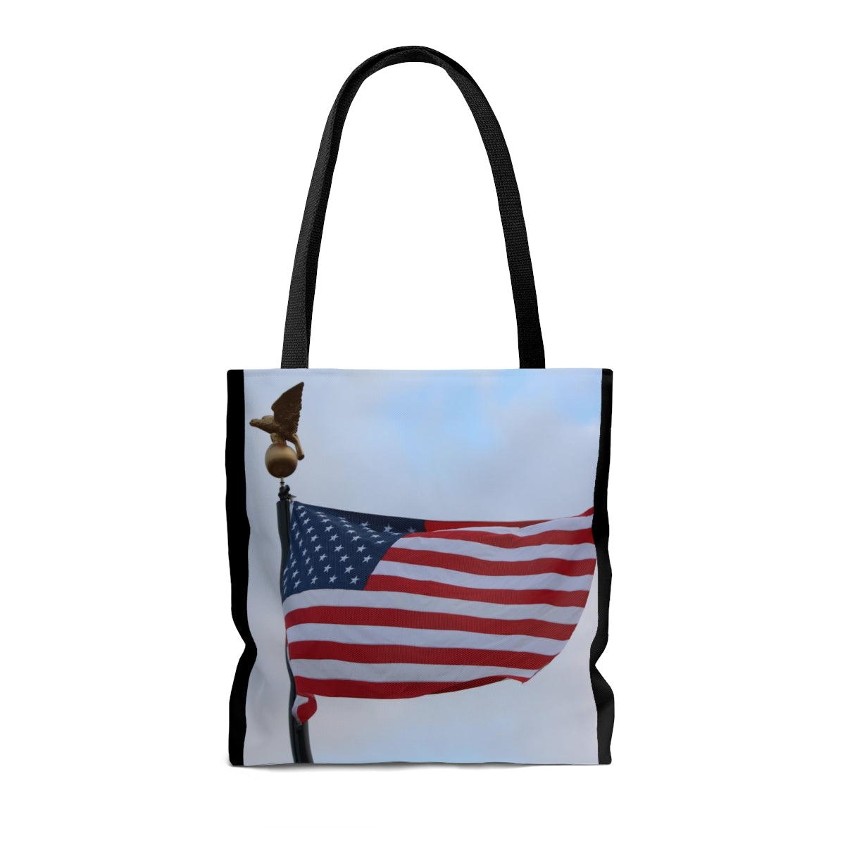 NN AOP Tote Bag American Flag With Brass Eagle