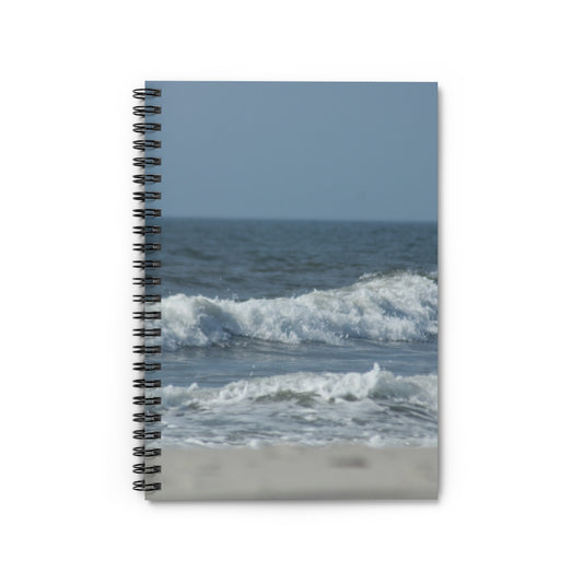 NN Spiral Notebook - Ruled Line Beach Rolling Waves