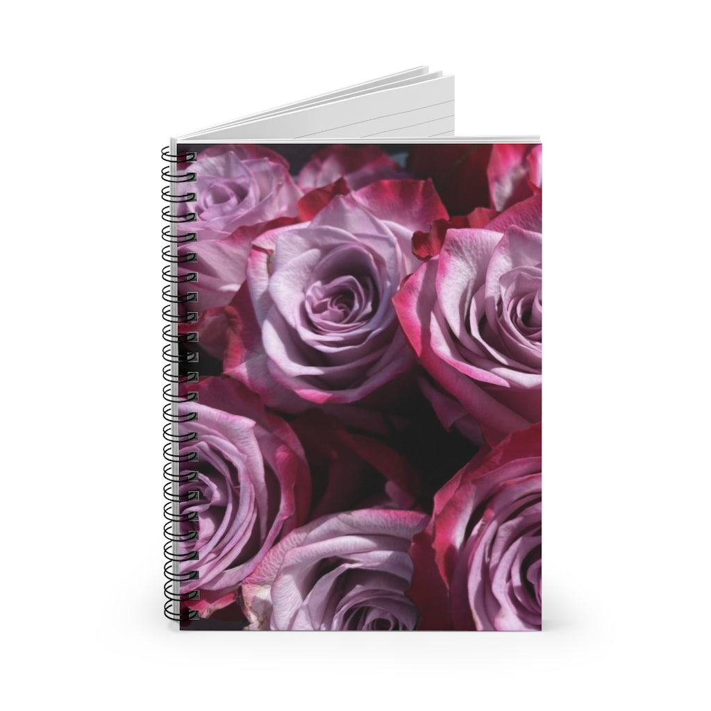 NN Spiral Notebook - Ruled Line Bunch Of Pink Roses