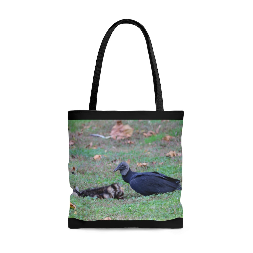 NN AOP Tote Bag Black Vulture Snacks