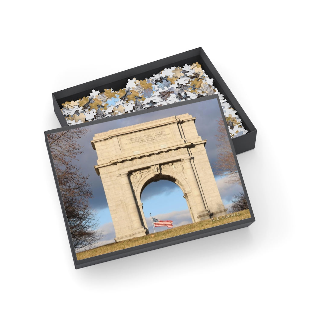 Puzzle 500 Piece VF National Memorial Arch & American Flag