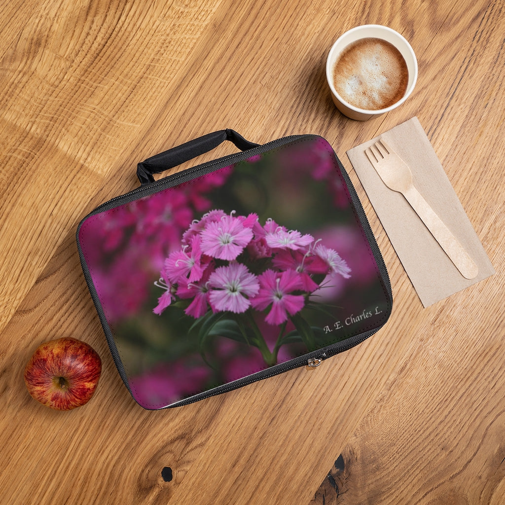 Lunch Bag Soft Pink Flowers