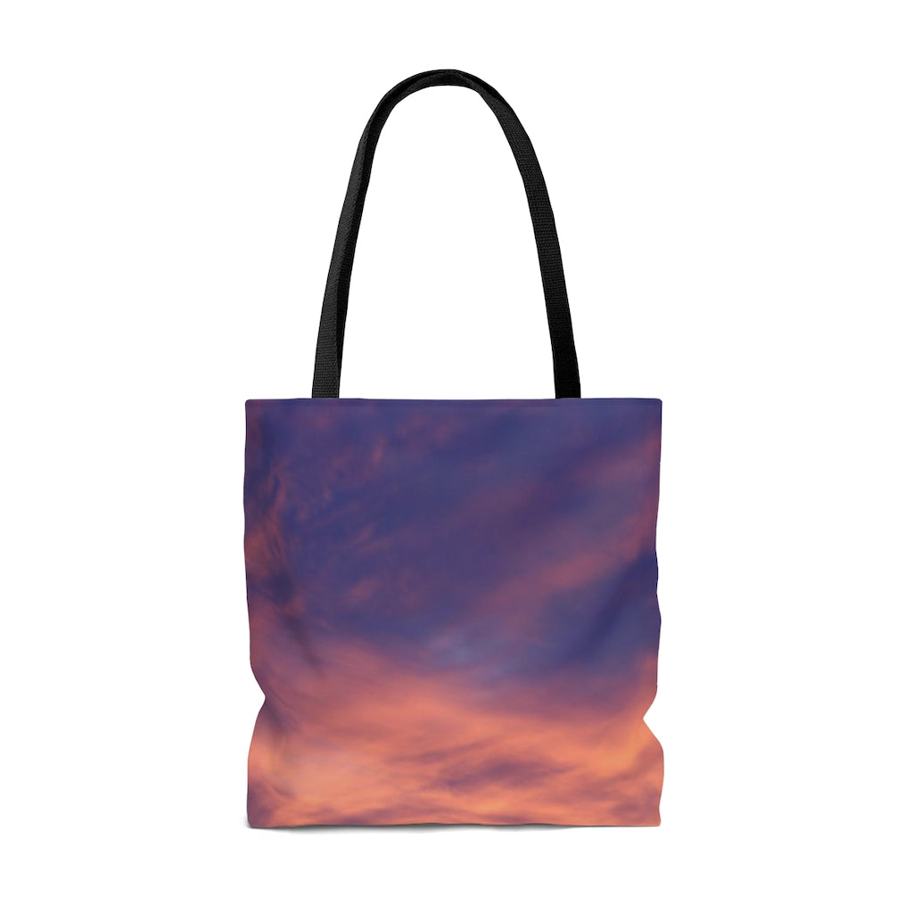 NN AOP Tote Bag Pink Orange Purple Clouds