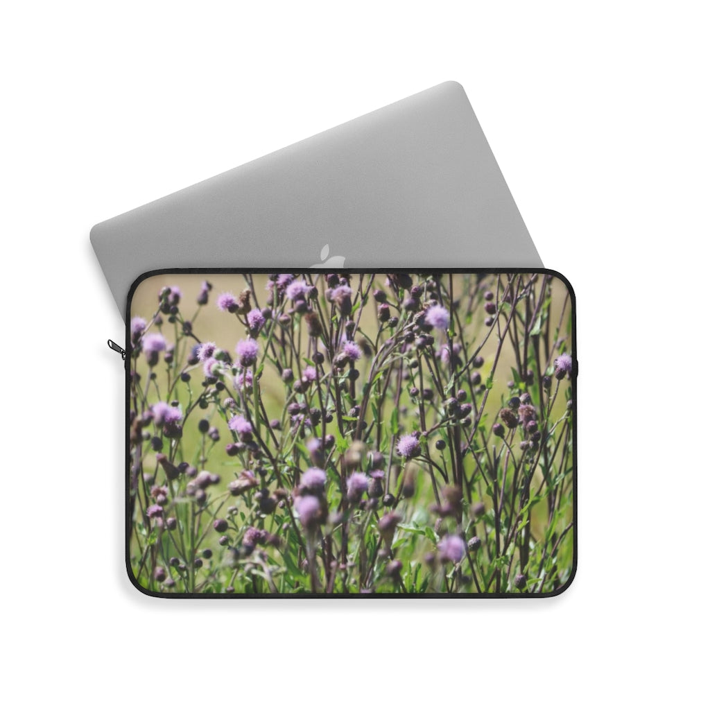 NN Laptop Sleeve Purple Fluff Flowers