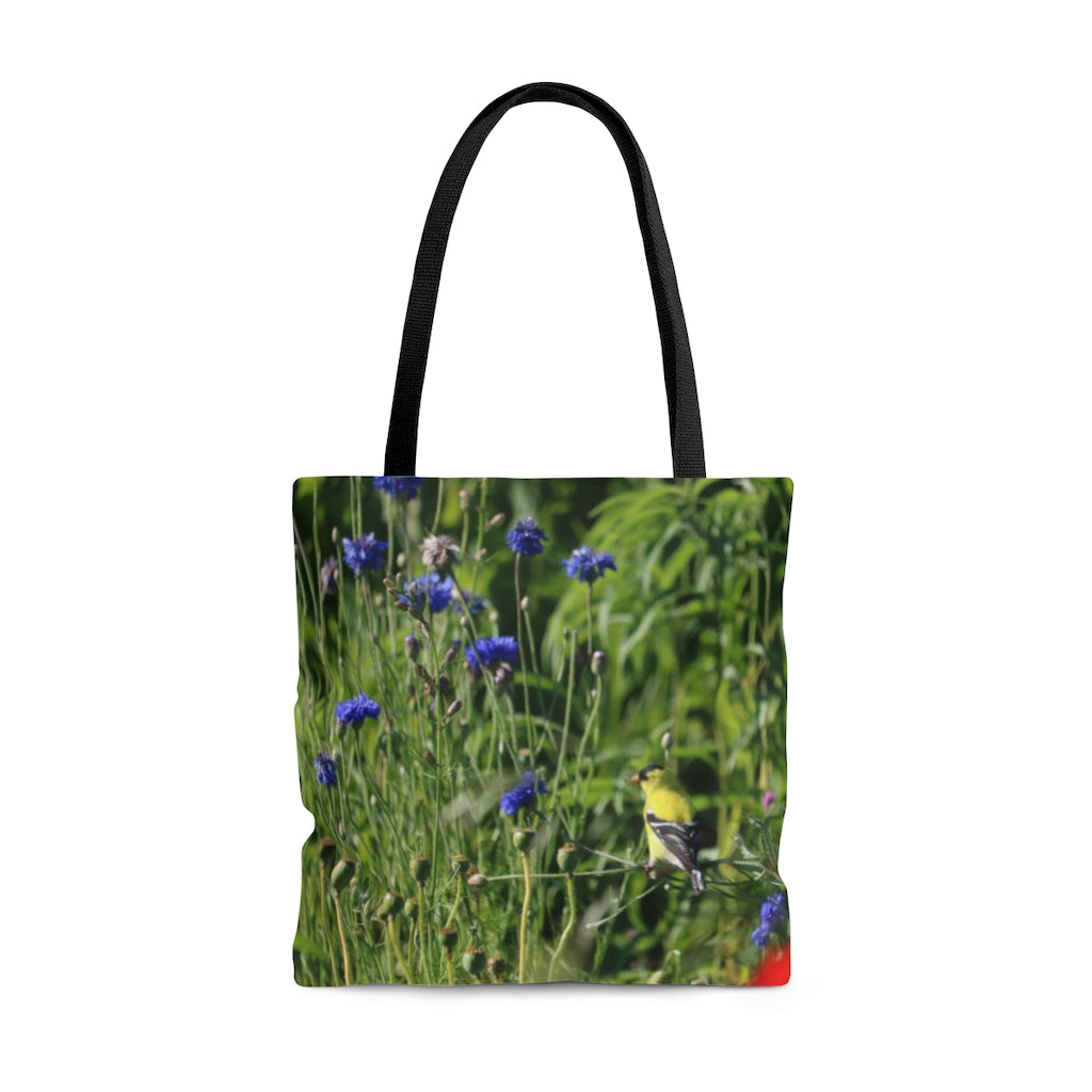 NN AOP Tote Bag Wildflowers & Goldfinch