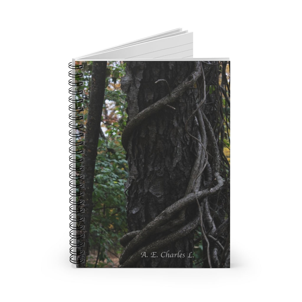 Spiral Notebook - Ruled Line Vined Tree