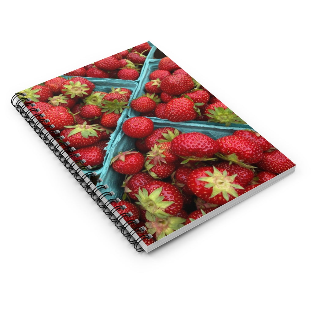 NN Spiral Notebook - Ruled Line Lots Of Strawberries