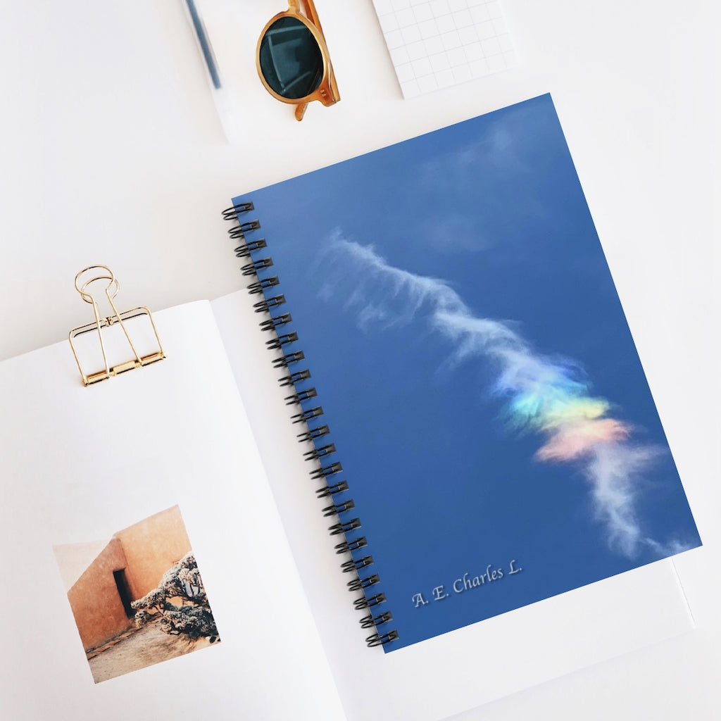 Spiral Notebook - Ruled Line Rainbow Clouds