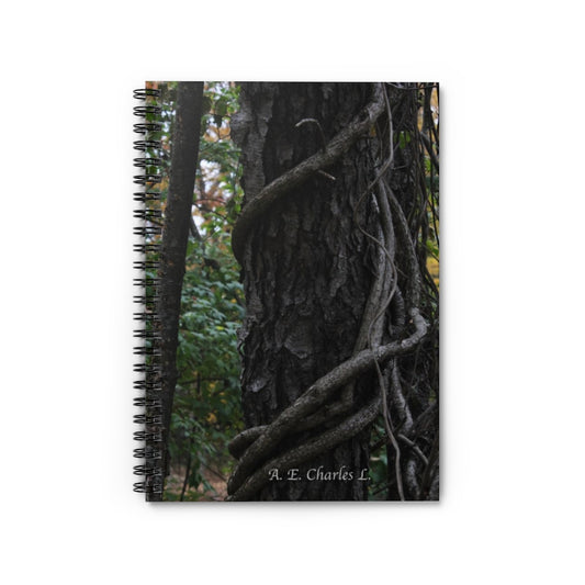 Spiral Notebook - Ruled Line Vined Tree