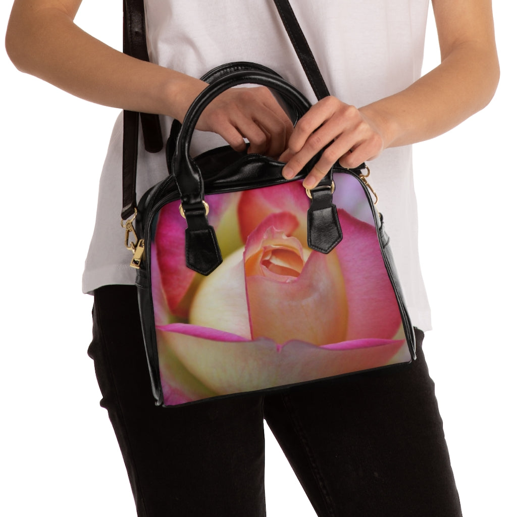 NN Shoulder Handbag (Ms) Close Pink & Yellow Rose