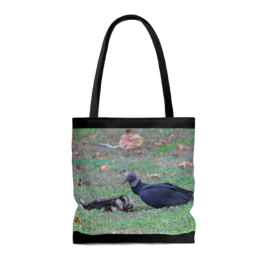 NN AOP Tote Bag Black Vulture Snacks