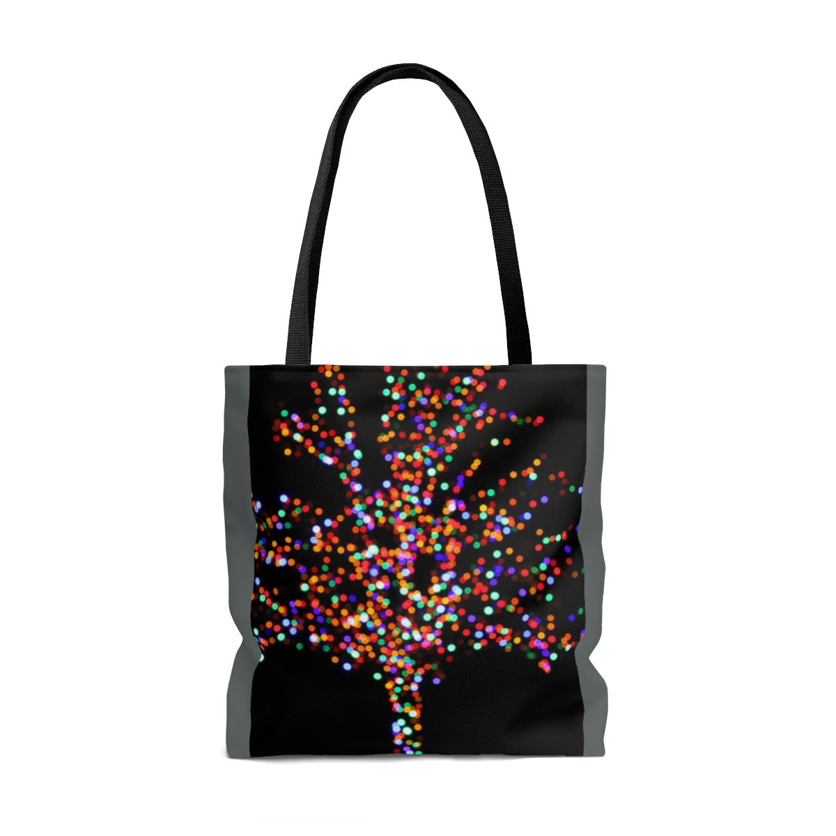 NN AOP Tote Bag Multi Colored Christmas Lights Tree