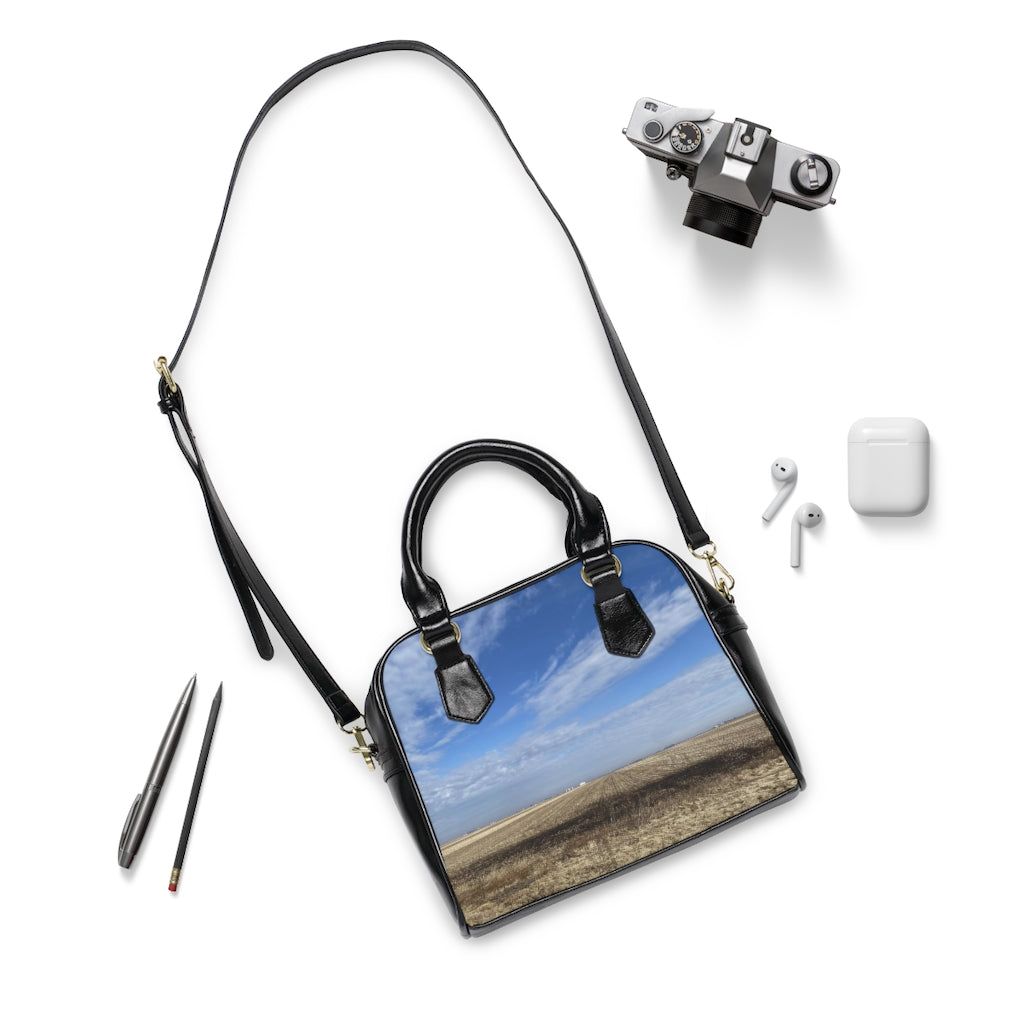 NN Shoulder Handbag Blue Sky Clouds & A Field