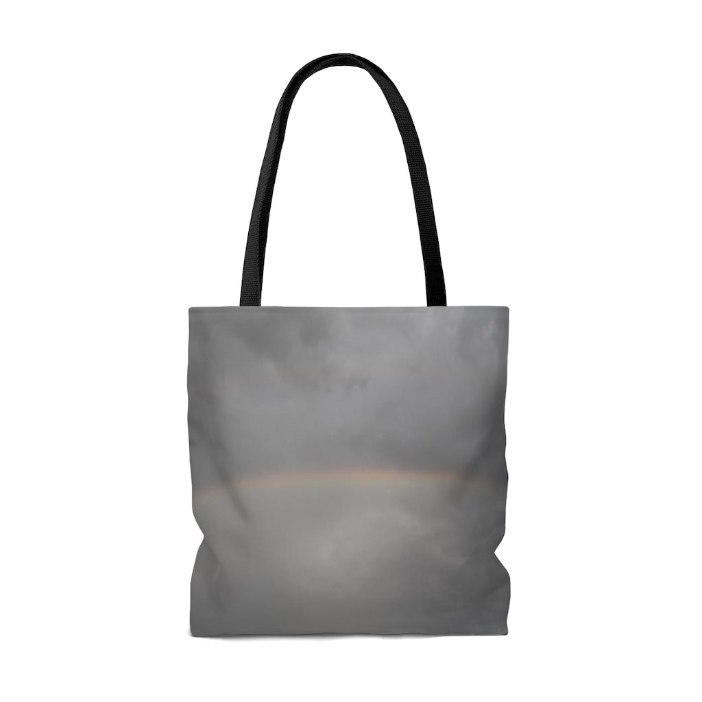 NN AOP Tote Bag Grey Clouds Rainbow