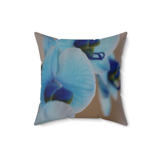 NN Spun Polyester Square Pillow NC Blue Flowers