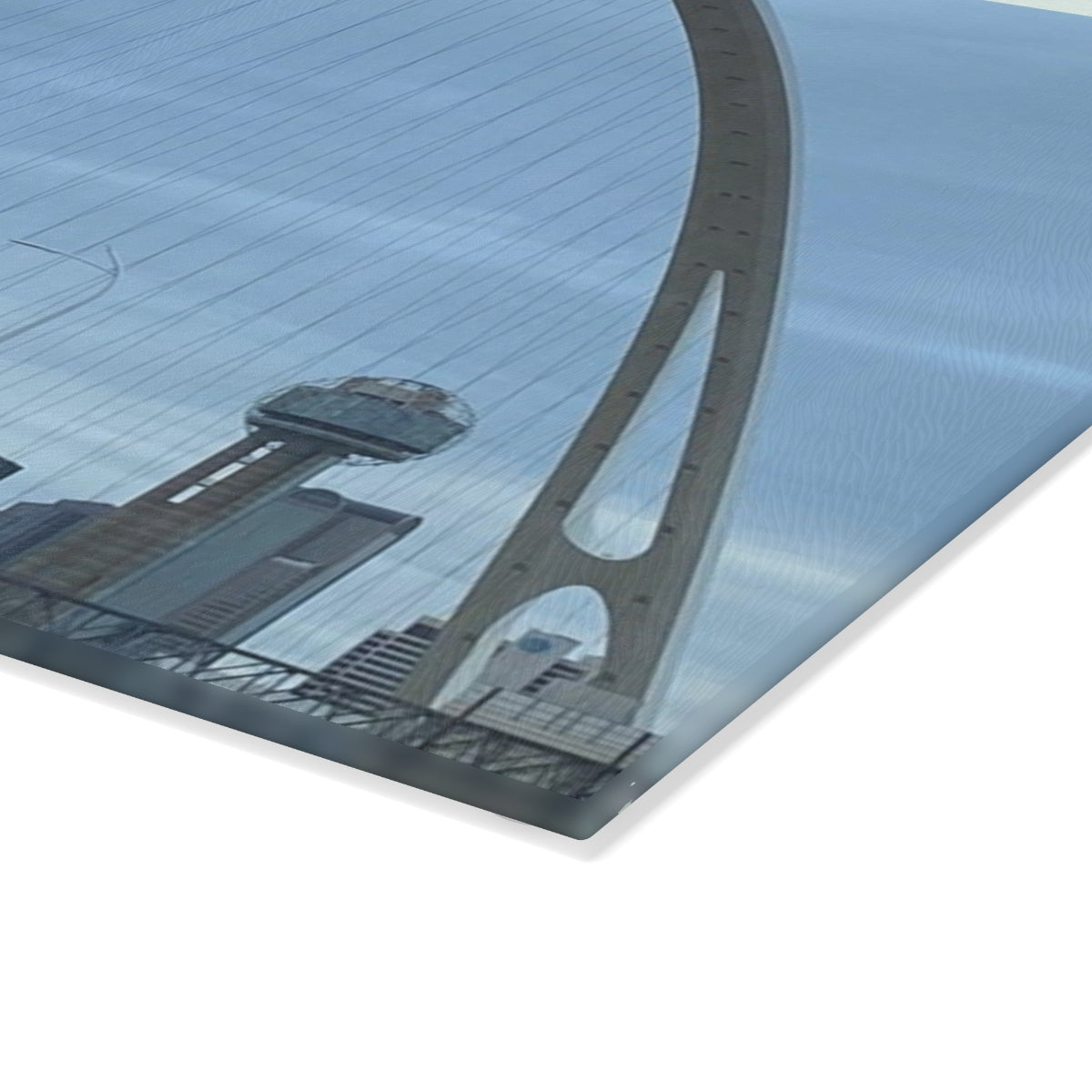 NN Glass Cutting Board Blue Skies Bridge & City