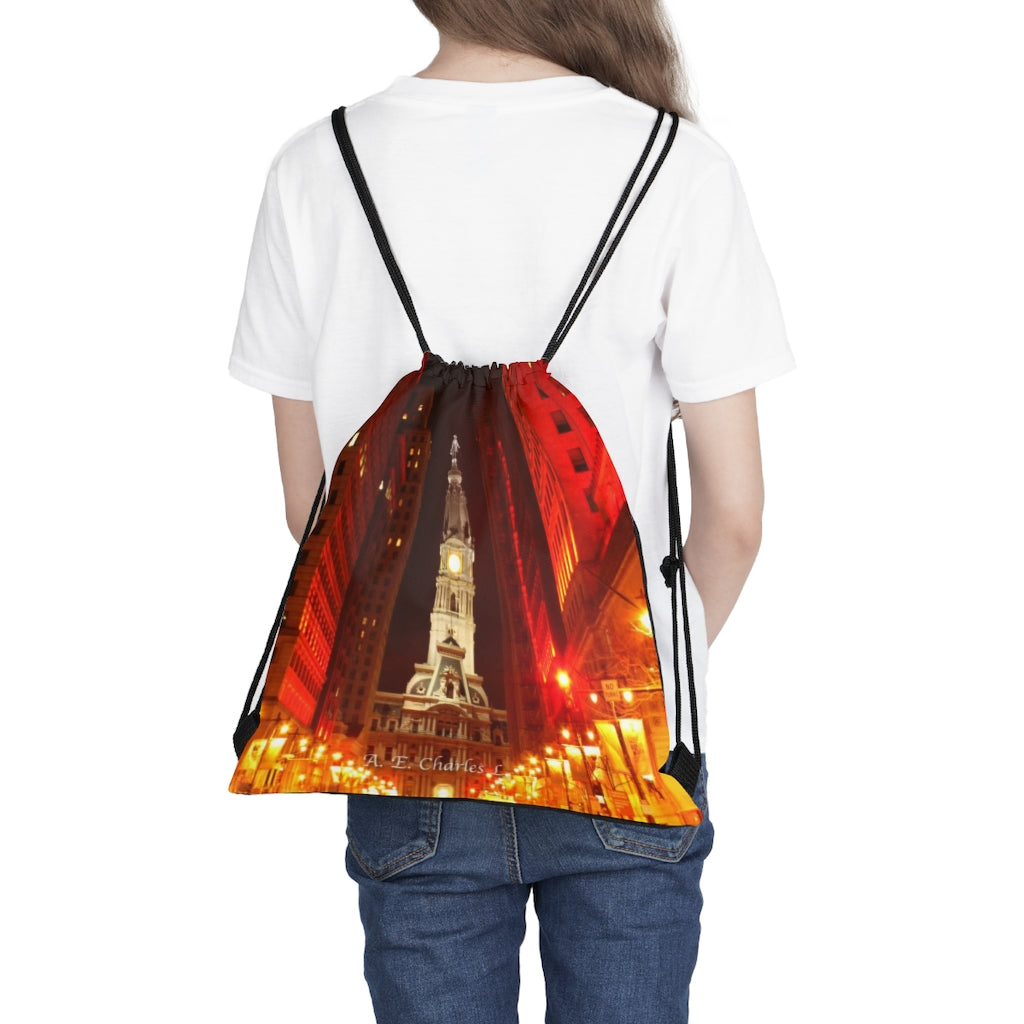 Outdoor Drawstring Bag Red Philadelphia