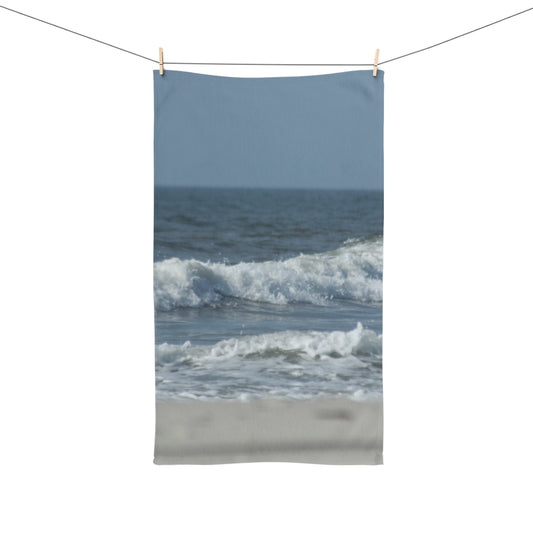 NN Fishing Hand Towel Beach Rolling Waves