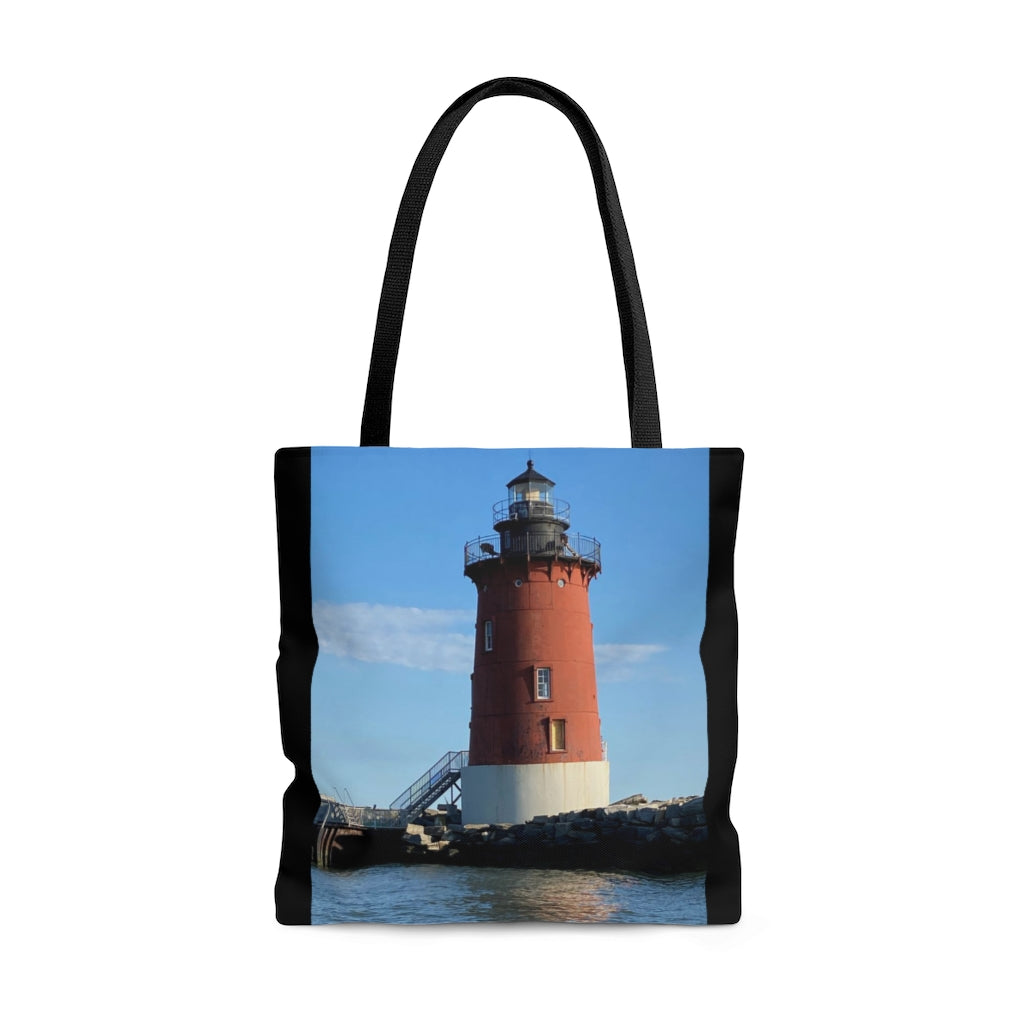 NN AOP Tote Bag Blue Sky Sunshine Lighthouse