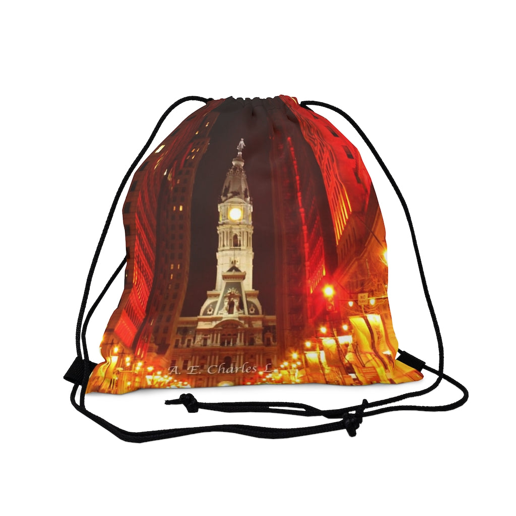 Outdoor Drawstring Bag Red Philadelphia