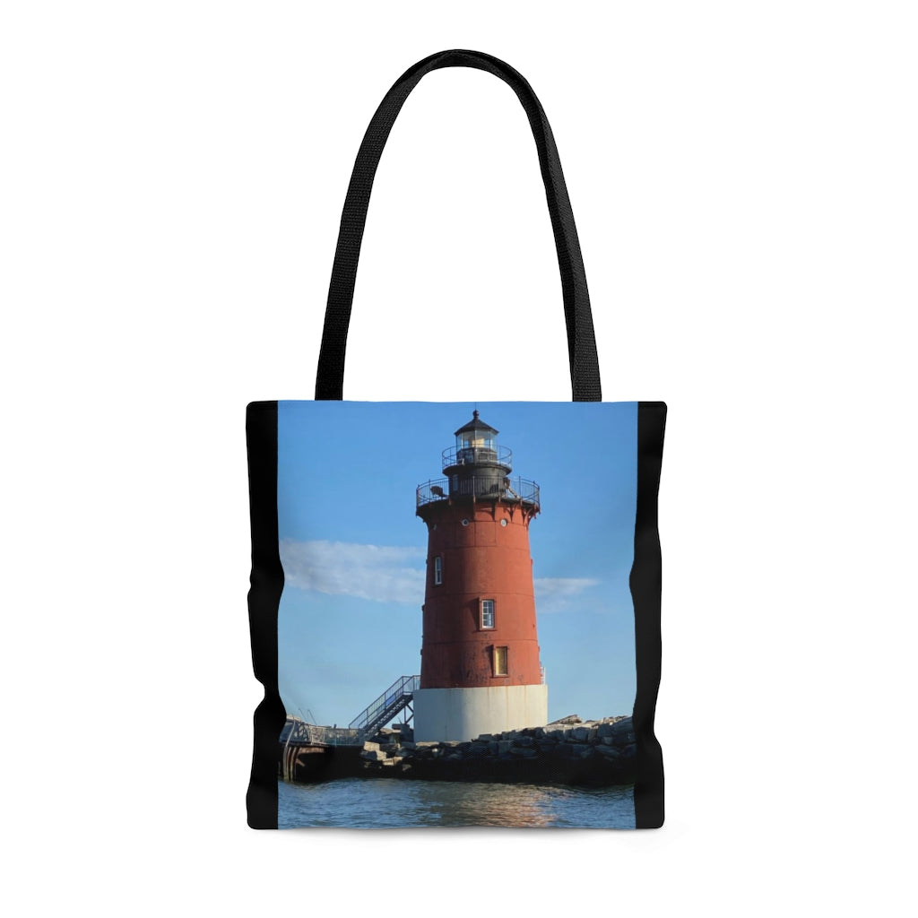 NN AOP Tote Bag Blue Sky Sunshine Lighthouse