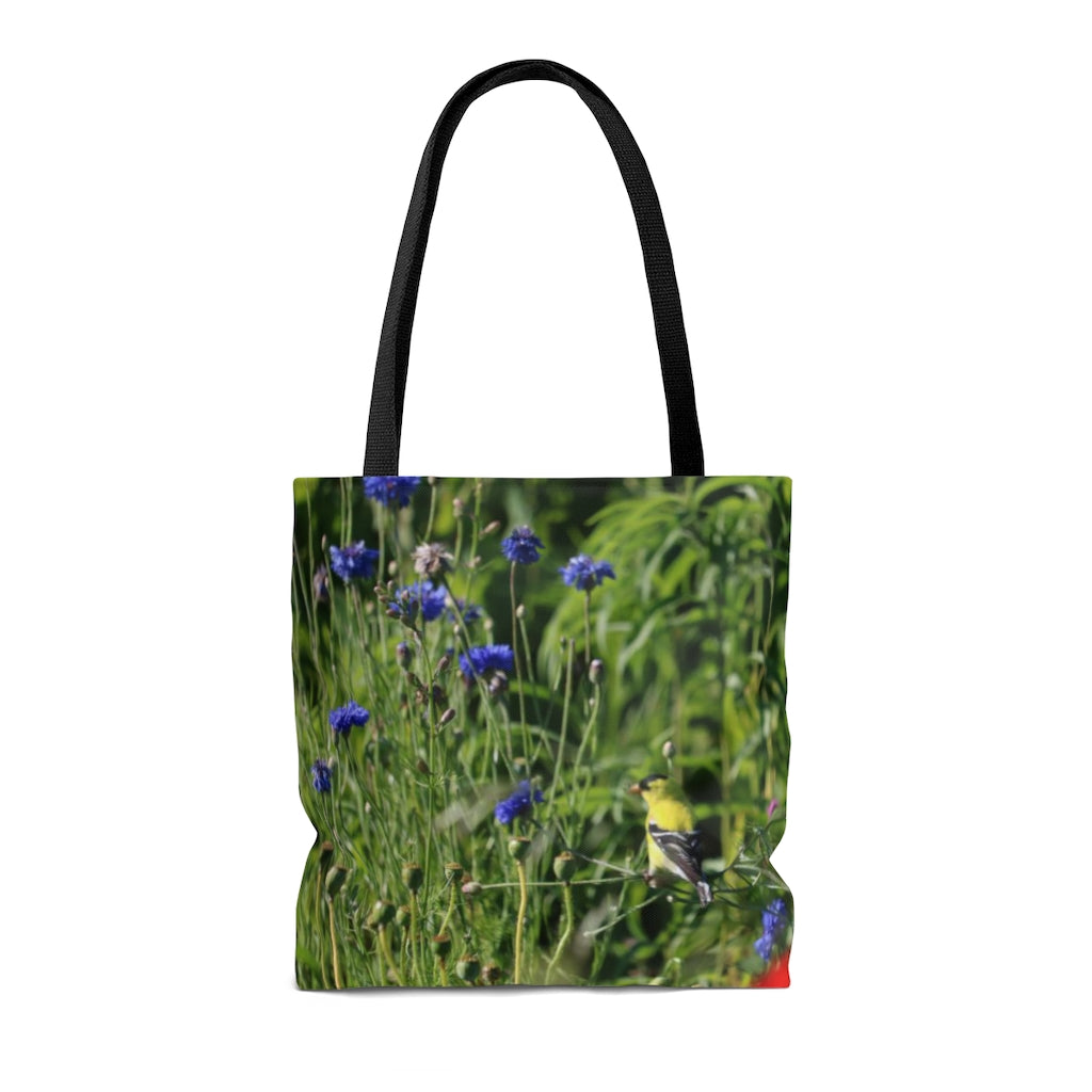 NN AOP Tote Bag Wildflowers & Goldfinch