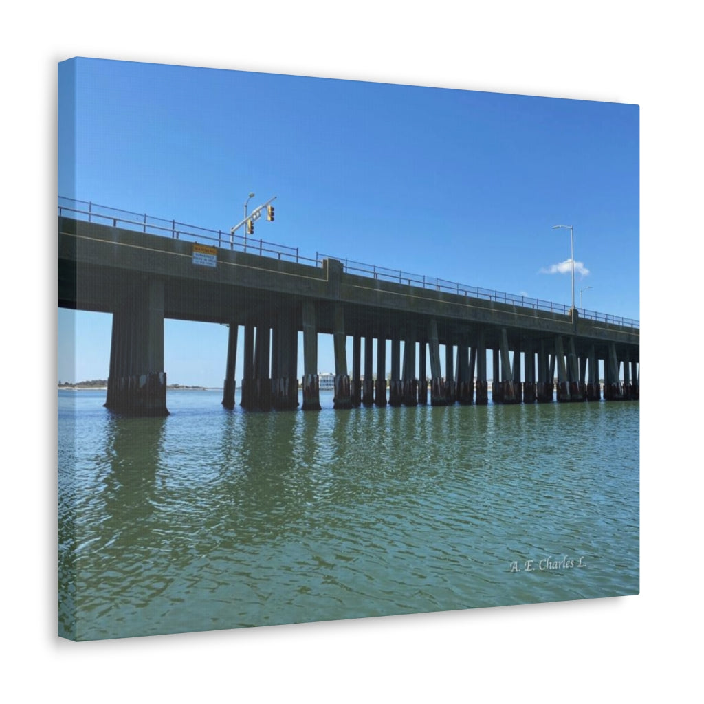 Canvas Gallery Wraps OCMD Blue Sky Below Bridge