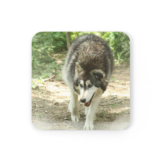 NN Cork Back Coaster Walking Wolf