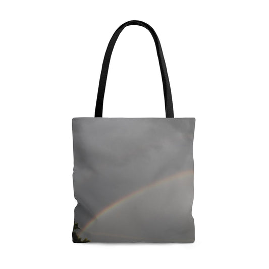 NN AOP Tote Bag Grey Clouds Rainbow