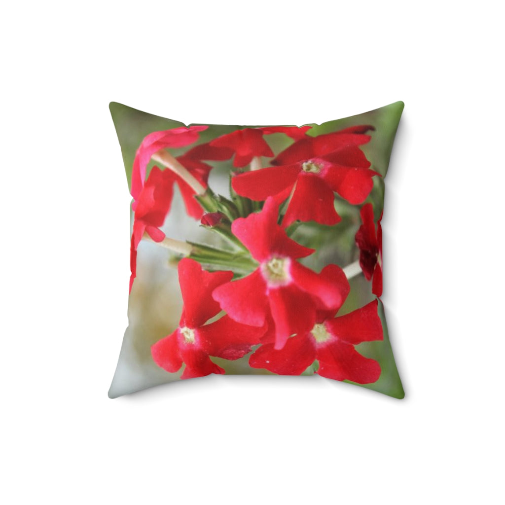 NN Spun Polyester Square Pillow Red Pinwheels