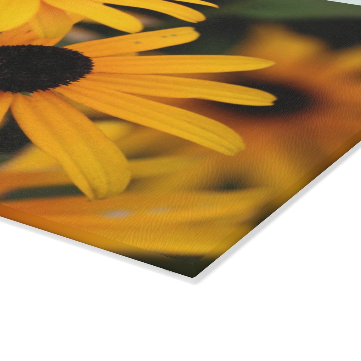 NN Glass Cutting Board 2 Black Eyed Susans