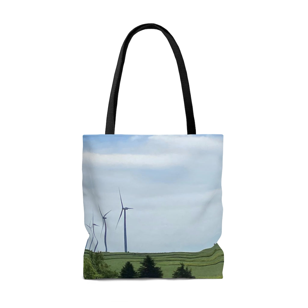 NN AOP Tote Bag Sky & Left Wind Turbines