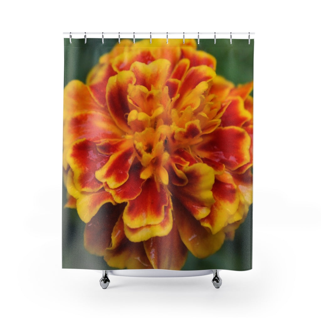 NN Shower Curtains Orange Red Marigold