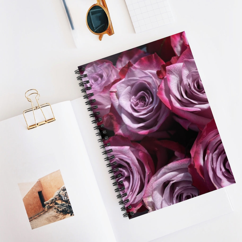 NN Spiral Notebook - Ruled Line Bunch Of Pink Roses