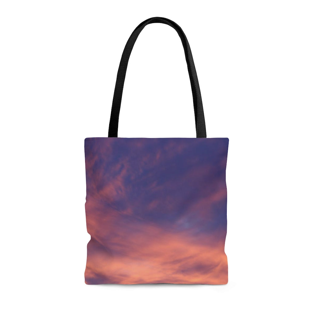 NN AOP Tote Bag Pink Orange Purple Clouds