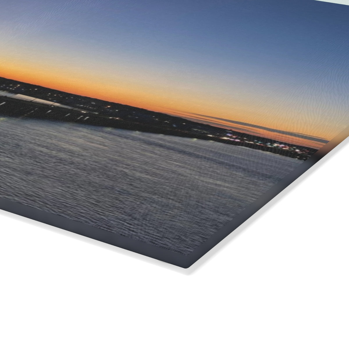 NN Glass Cutting Board Blue Sky OCMD Bridge Over Water