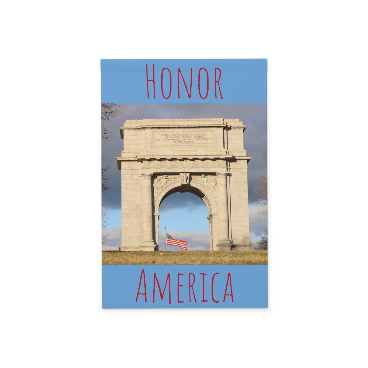 NN Garden Banner VF National Memorial Arch & American Flag