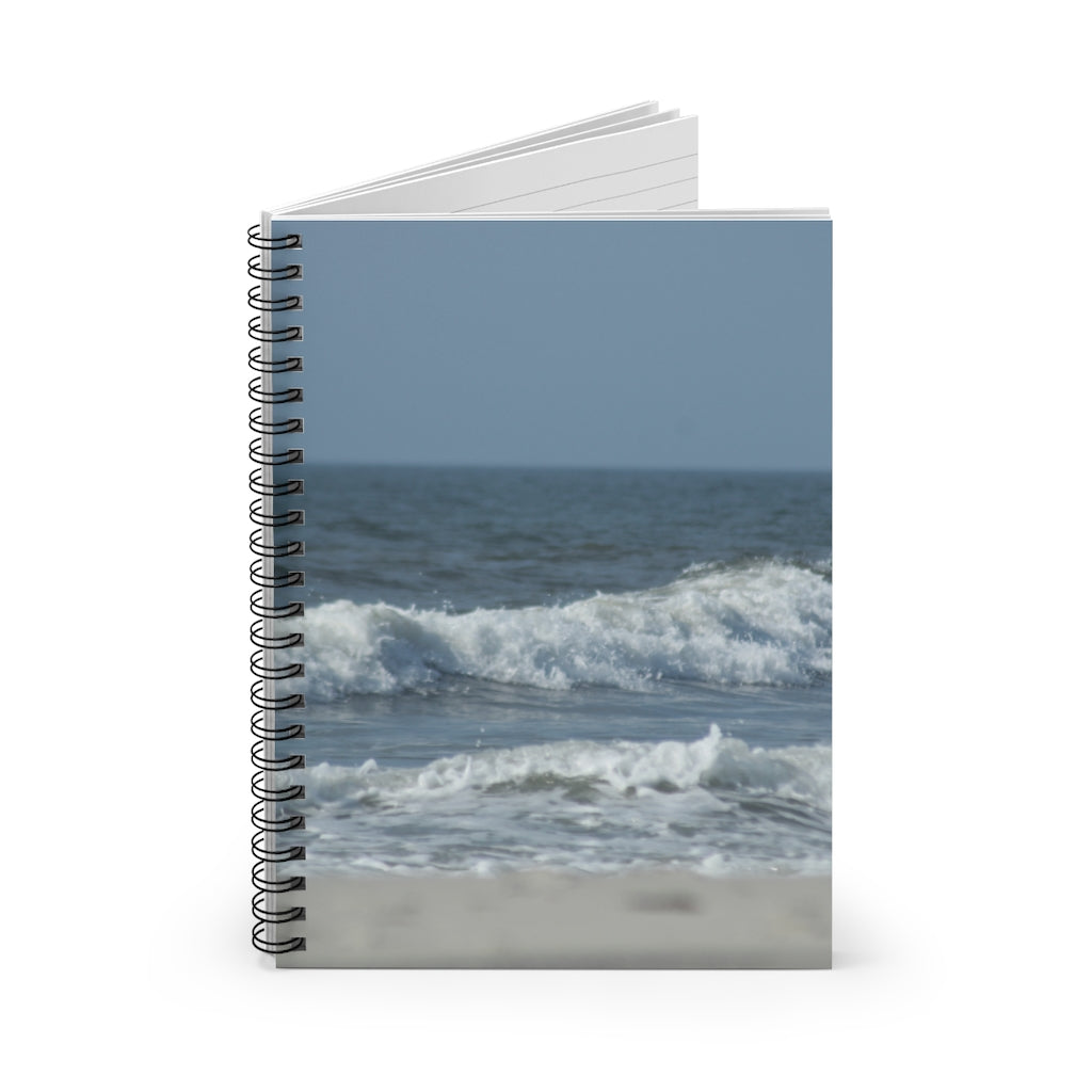 NN Spiral Notebook - Ruled Line Beach Rolling Waves