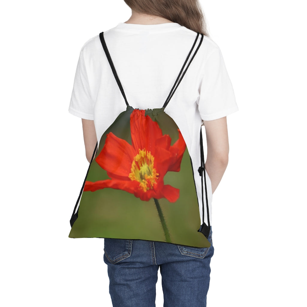 NN Outdoor Drawstring Bag Orange Flower