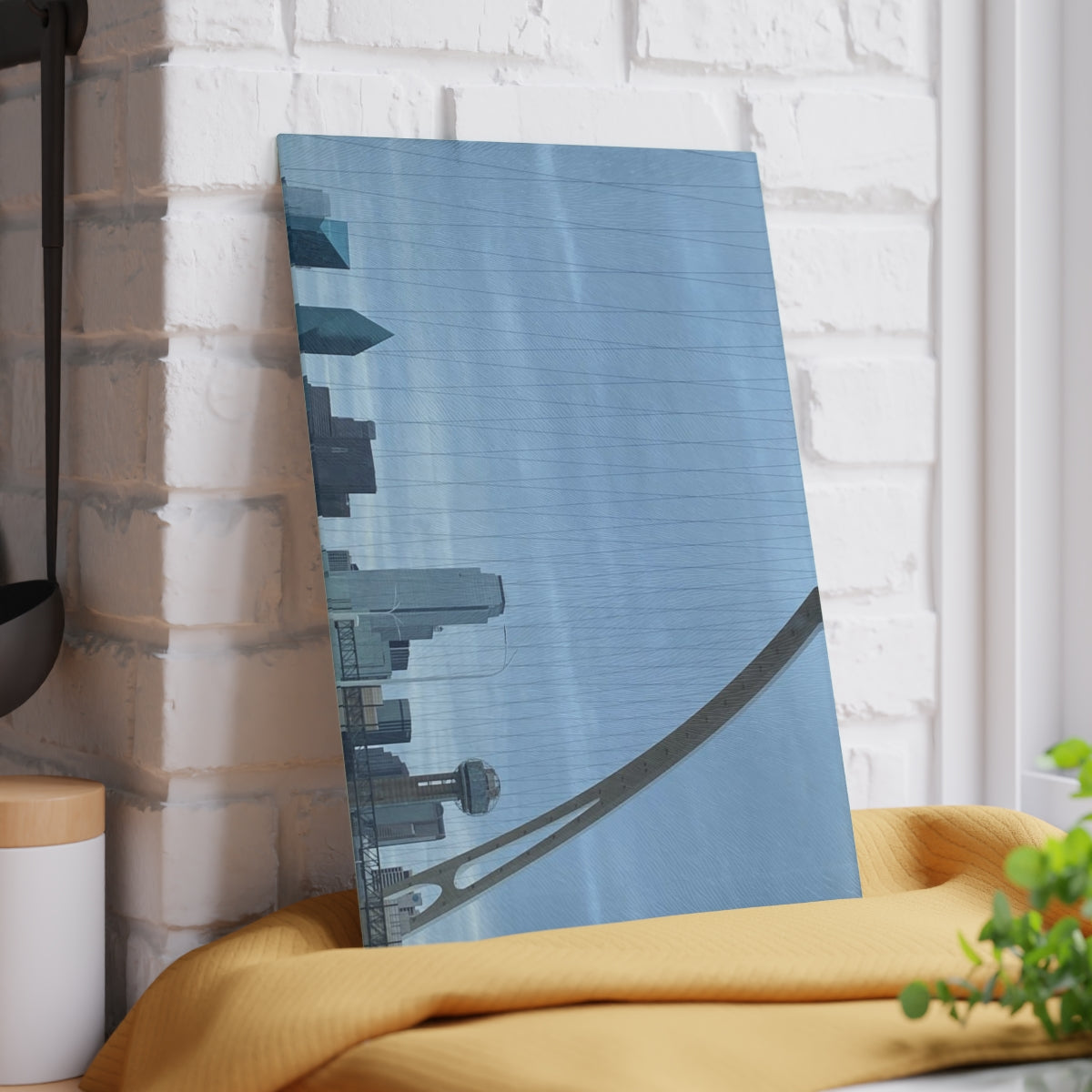 NN Glass Cutting Board Blue Skies Bridge & City