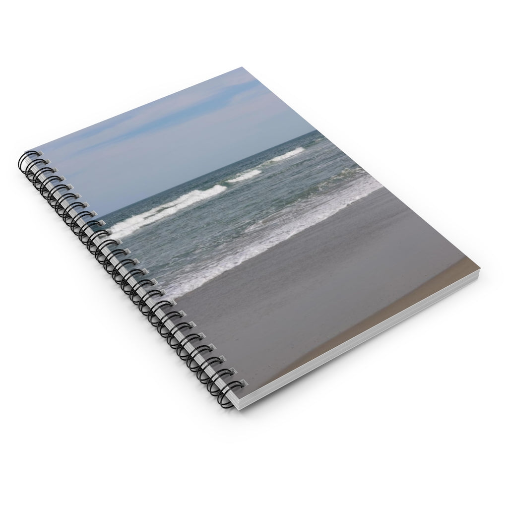 NN Spiral Notebook - Ruled Line Waves Coming Over