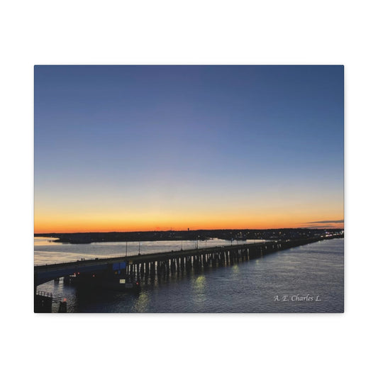 Canvas Gallery Wraps Blue Sky OCMD Bridge Over Water